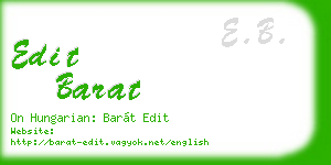 edit barat business card